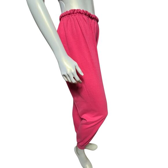 LAPS Pink Jogger Sweatpants S Soft Cotton Blend Comfy Lounge & Activewear - Picture 2 of 10